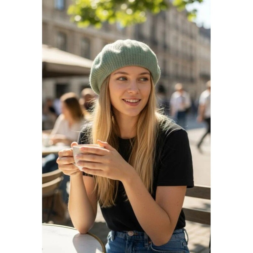 Brushed Wool Structure Beret